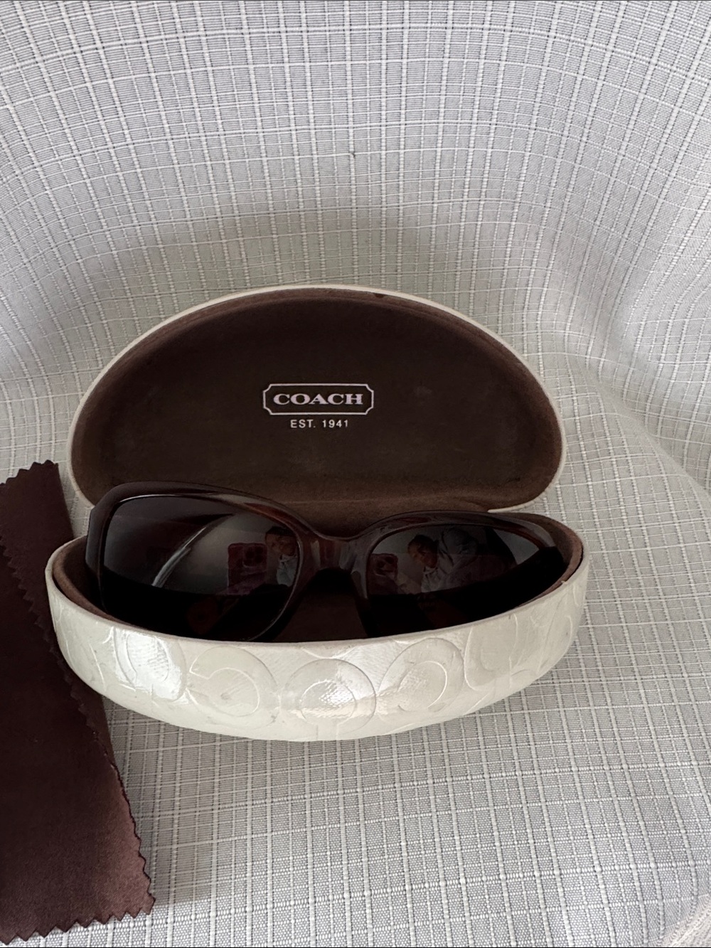 Coach Brown Women's Oversized Sunglasses